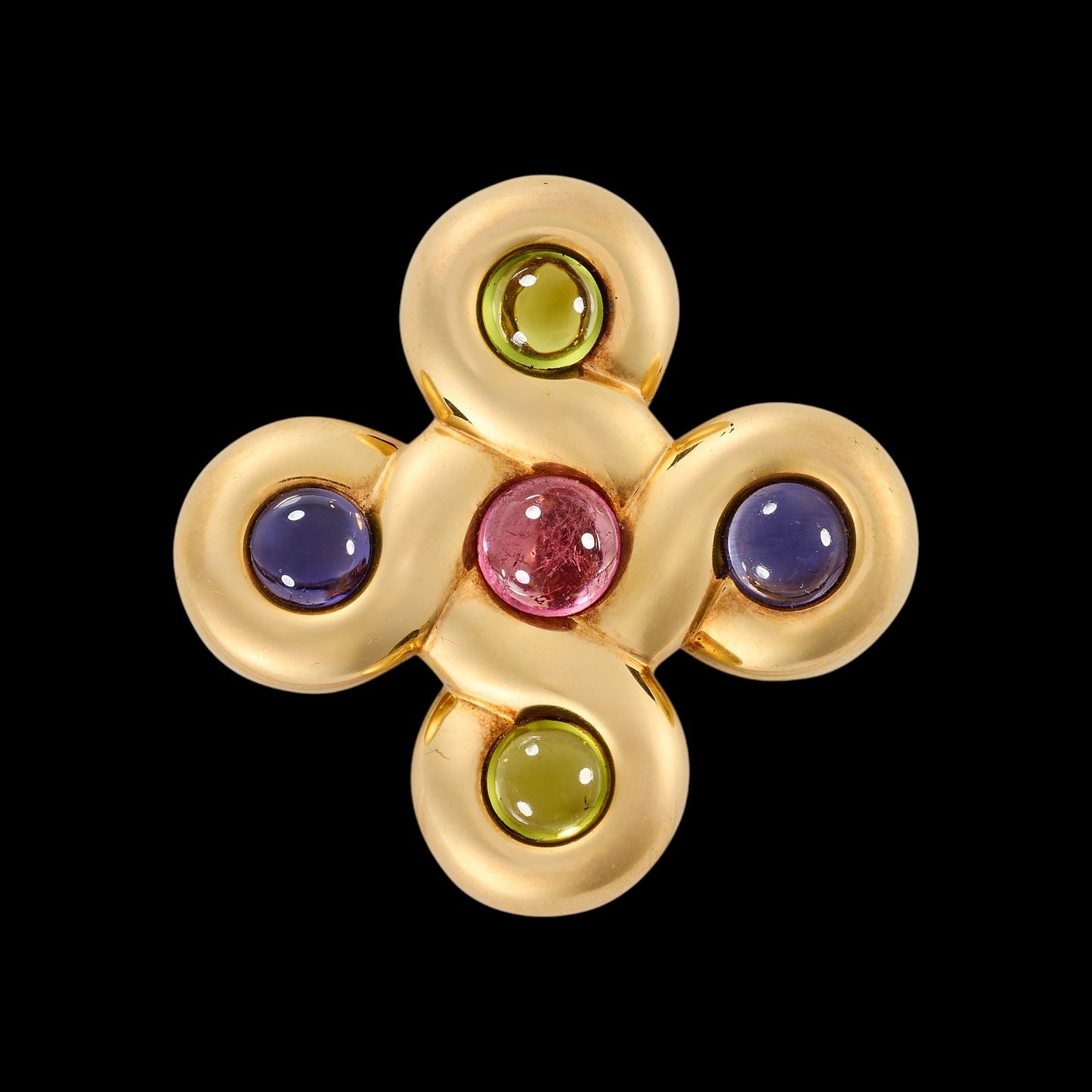 Chanel Gemstone Pendant Brooch