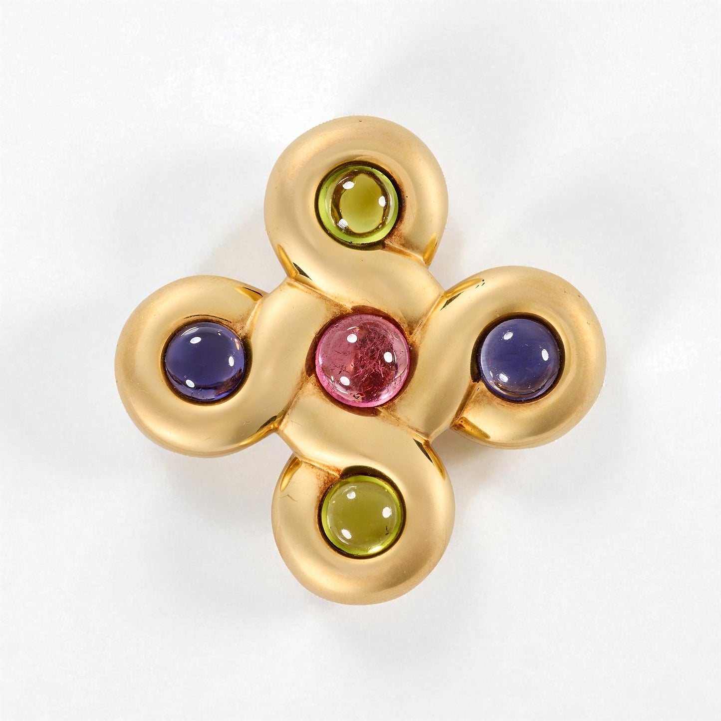 Chanel Gemstone Pendant Brooch
