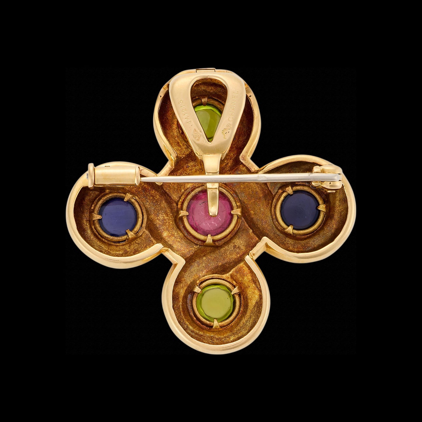 Chanel Gemstone Pendant Brooch