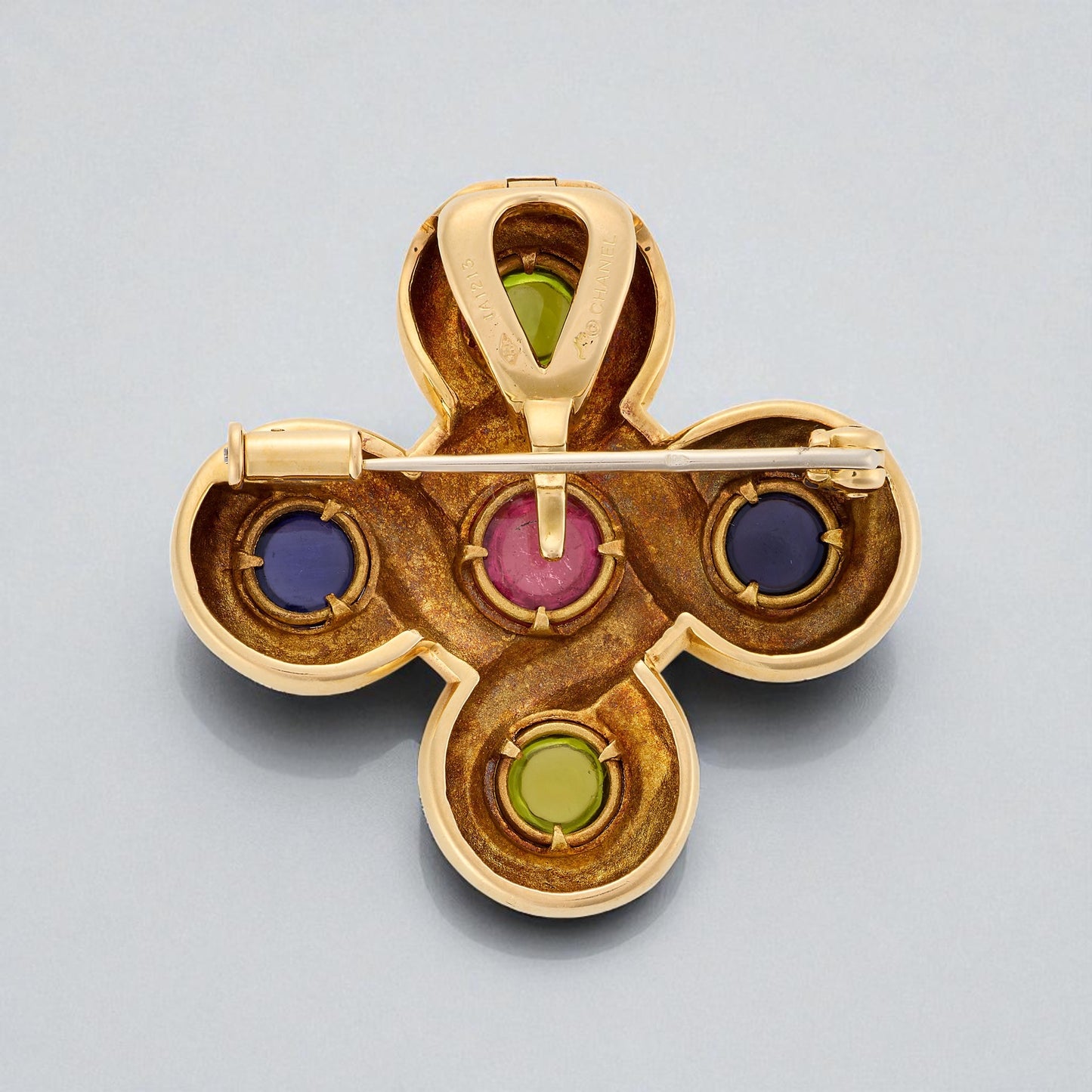 Chanel Gemstone Pendant Brooch