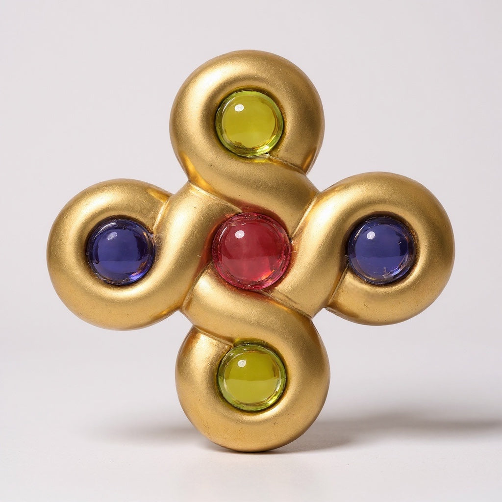 Chanel Gemstone Pendant Brooch