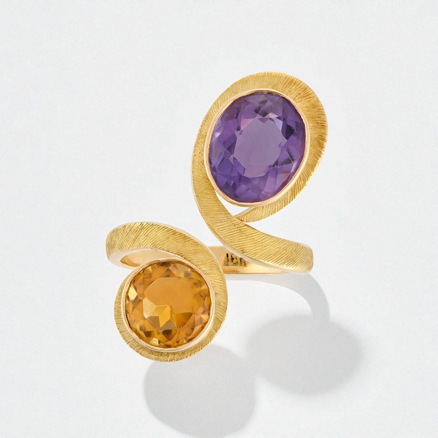 Amethyst and Citrine Ring