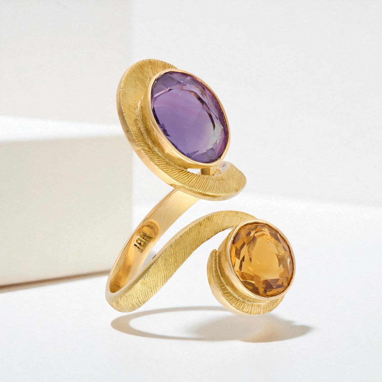 Amethyst and Citrine Ring