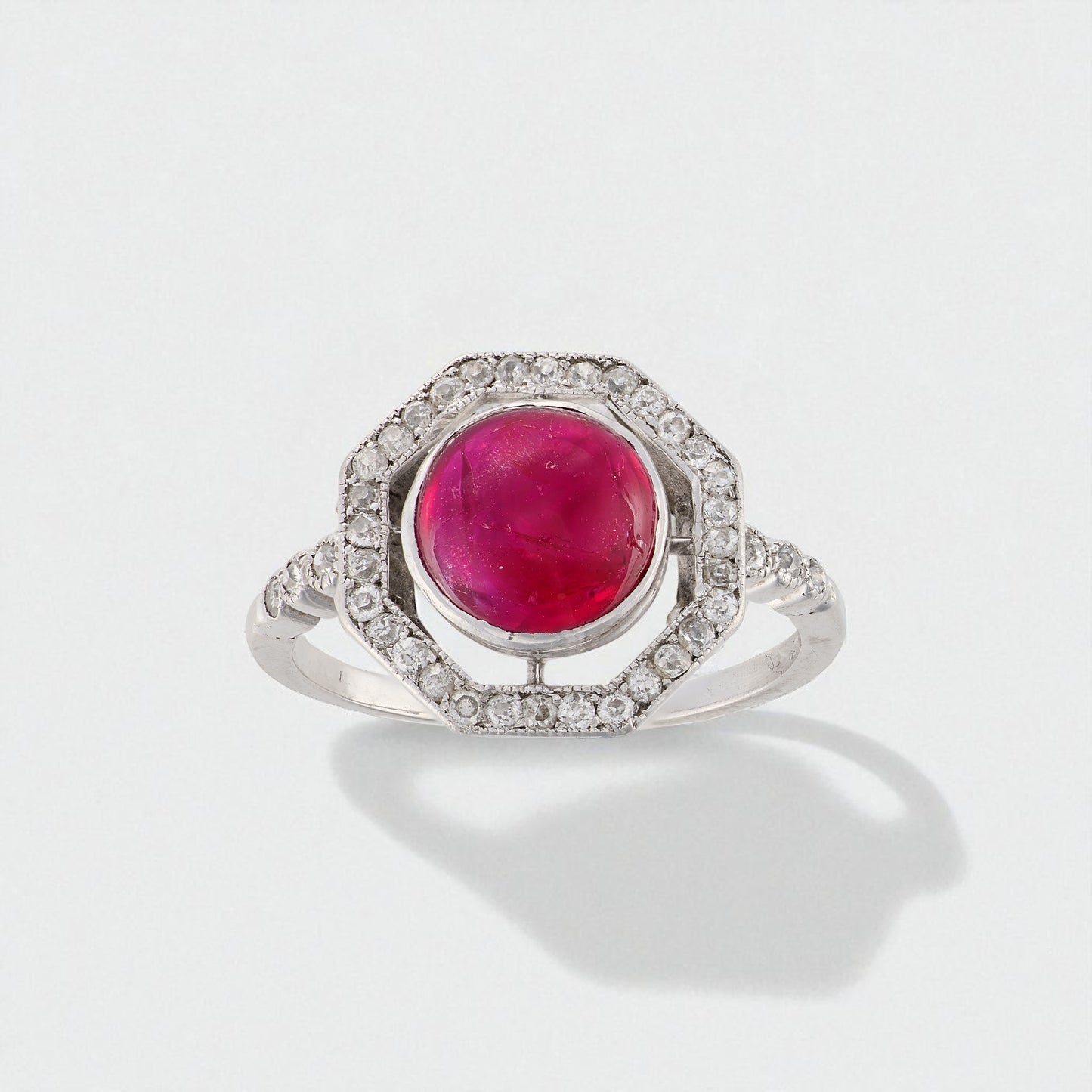 Art Deco Ruby and Diamond RIng