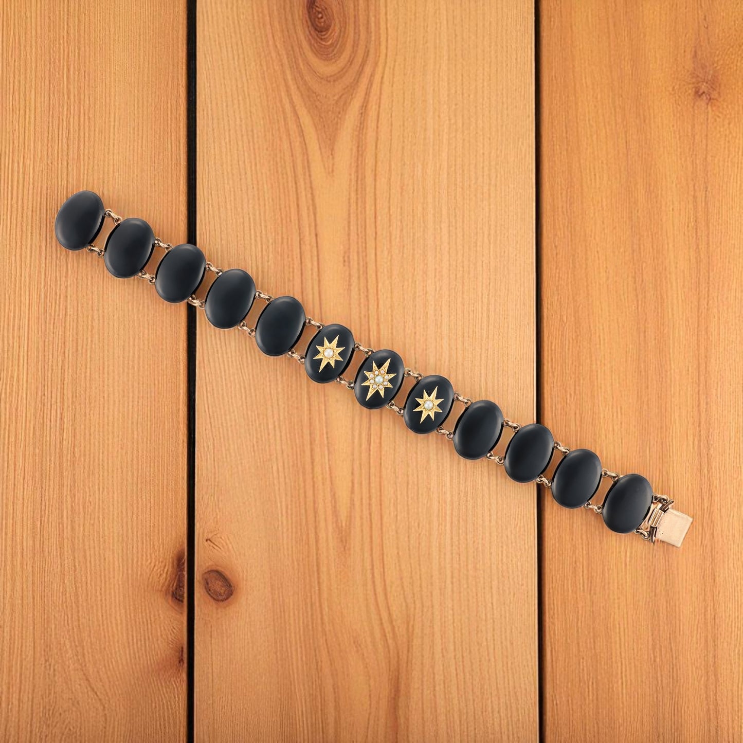 Victorian Onyx & Gold Bracelet