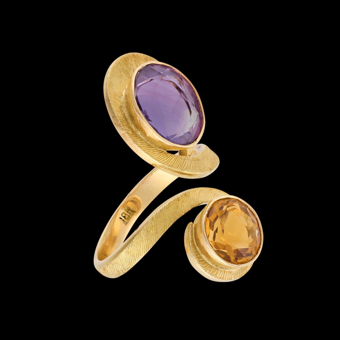 Amethyst and Citrine Ring