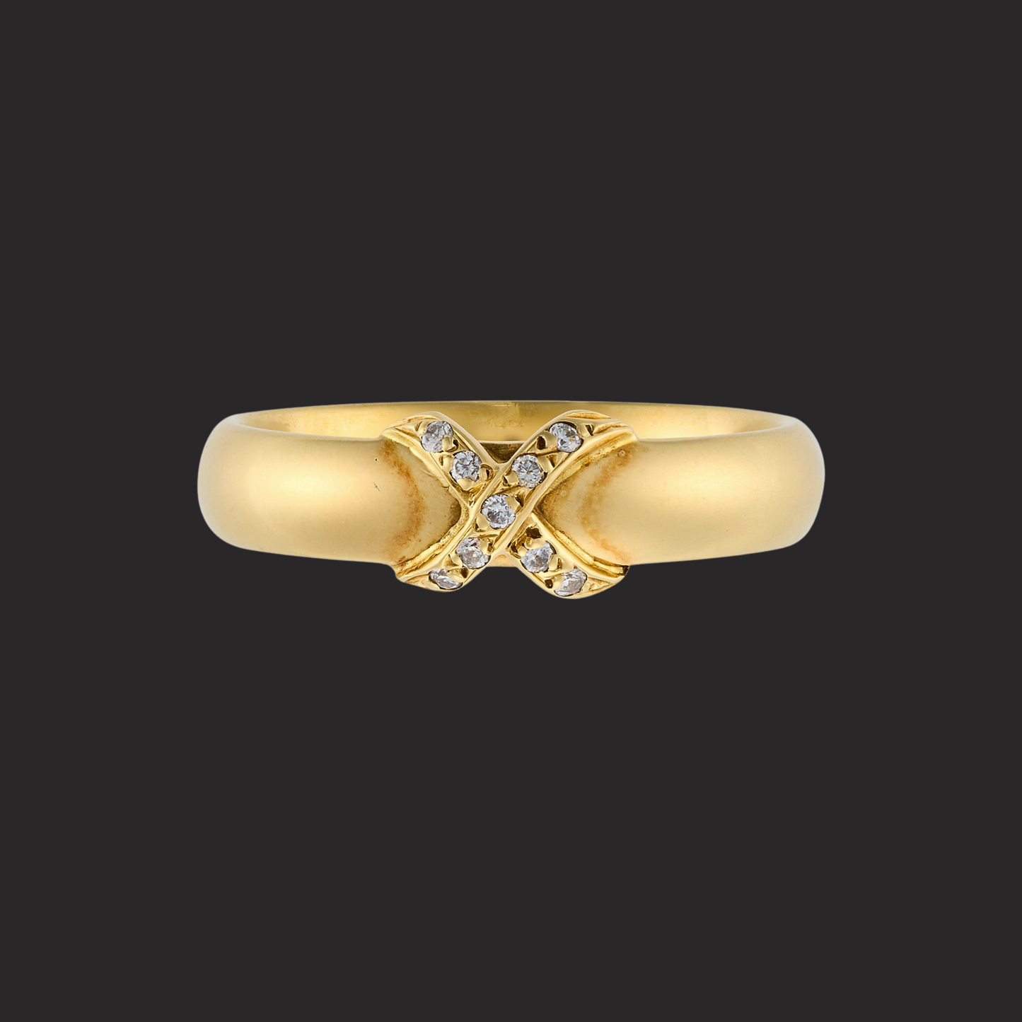 Diamond Crossover Ring