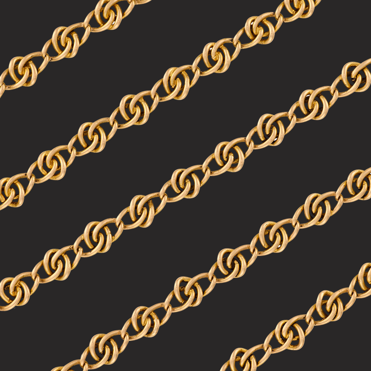 Antique 15K Gold Long Chain