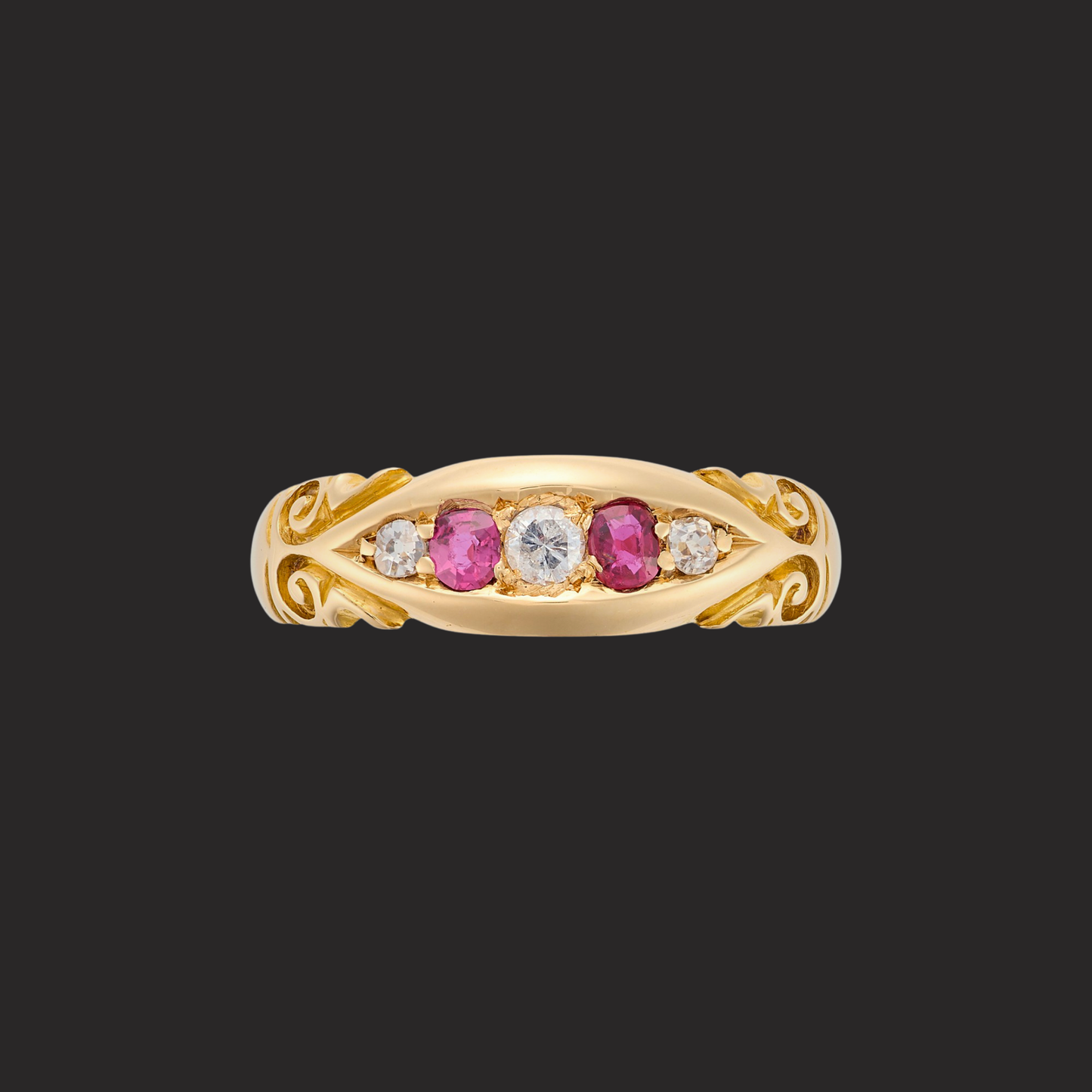 Ruby and Diamond Gypsy Ring