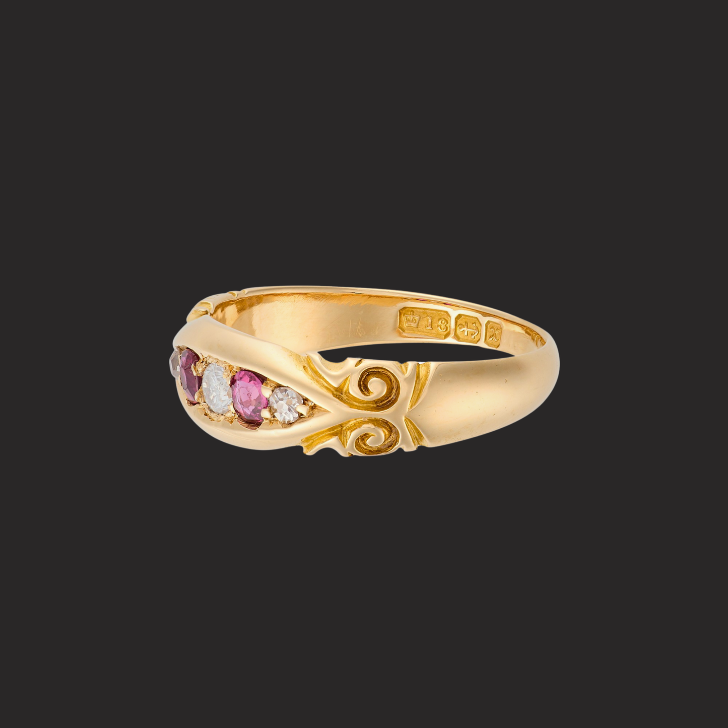 Ruby and Diamond Gypsy Ring