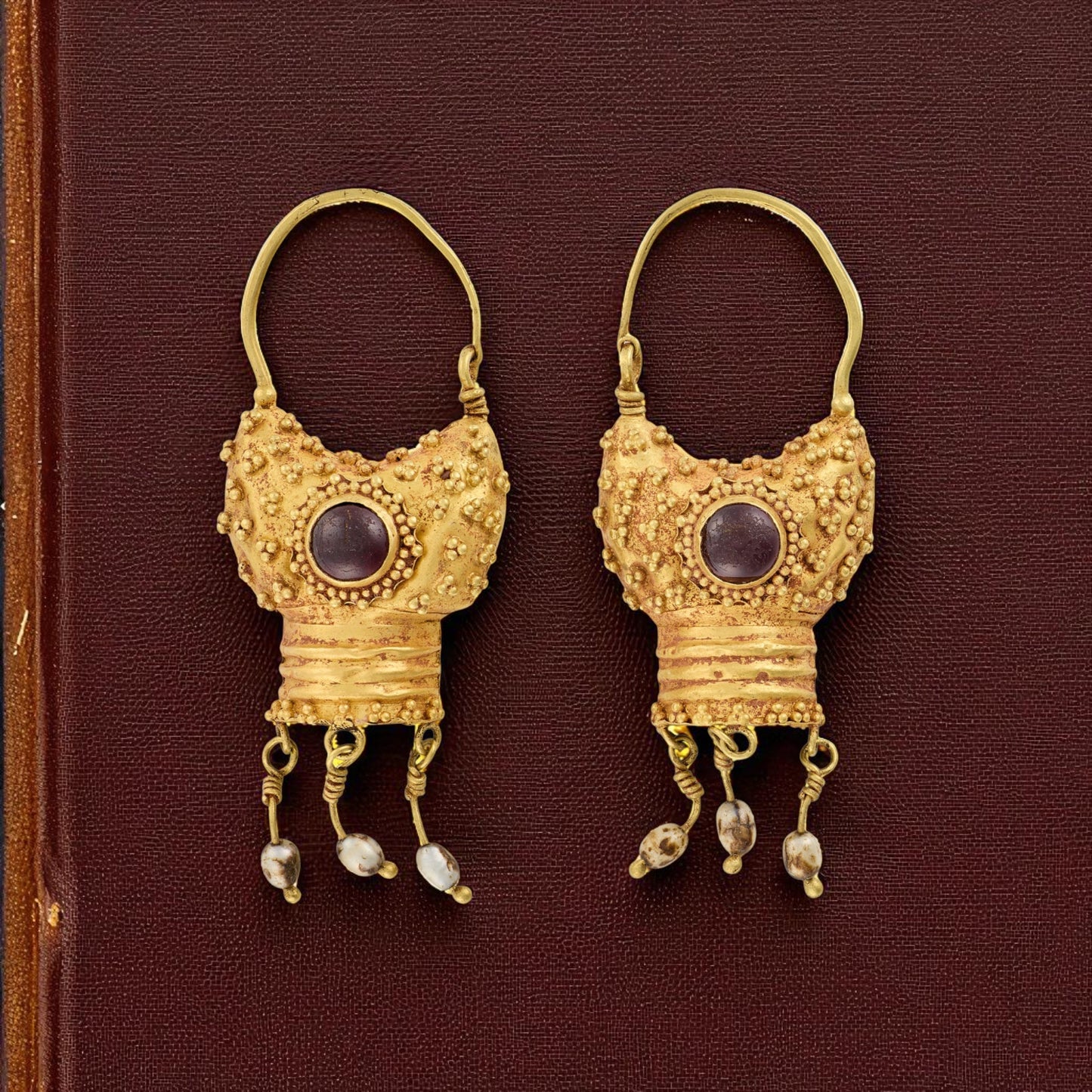 Medieval Garnet Earrings