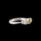 Yellow Sapphire and Diamond Ring