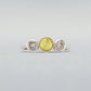Yellow Sapphire and Diamond Ring
