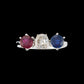 Ruby, Sapphire and Diamond Ring