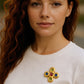 Chanel Gemstone Pendant Brooch