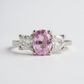 Pink Sapphire and Diamond Ring