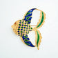 Italian Enamel & Gold Fish Brooch