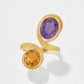Amethyst and Citrine Ring