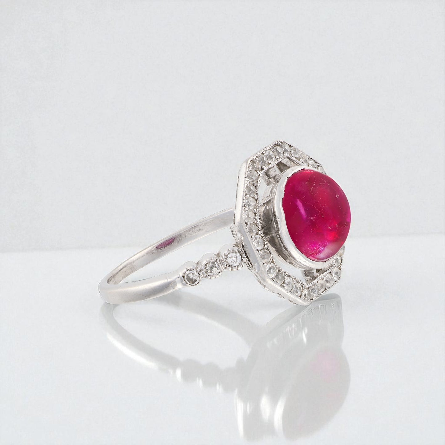 Art Deco Ruby and Diamond RIng