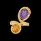 Amethyst and Citrine Ring