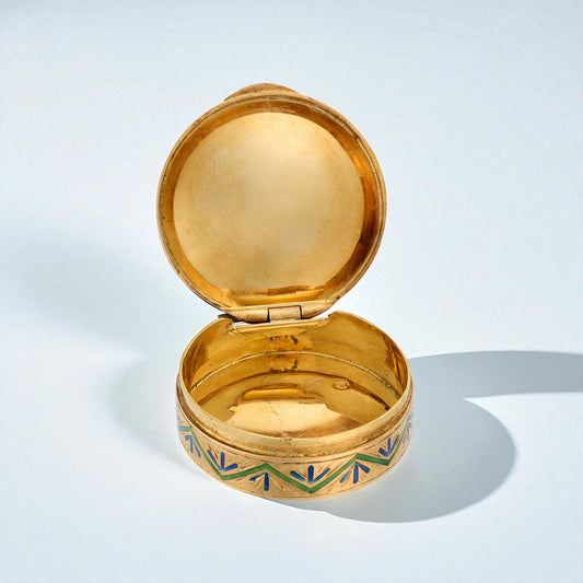 An Antique Enamel & Gold Box