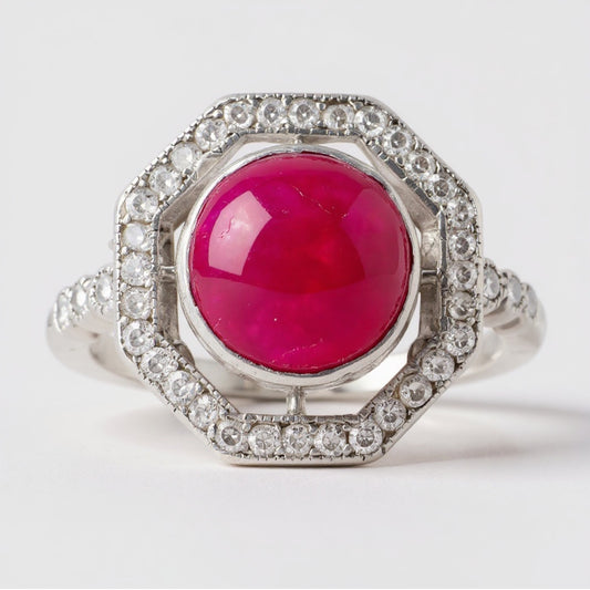 Art Deco Ruby and Diamond RIng