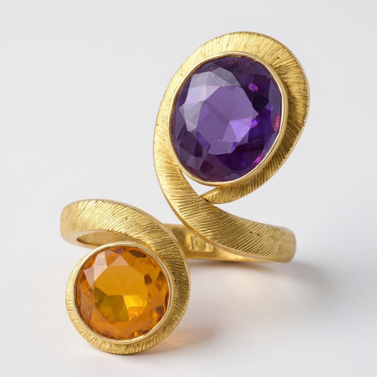 Amethyst and Citrine Ring