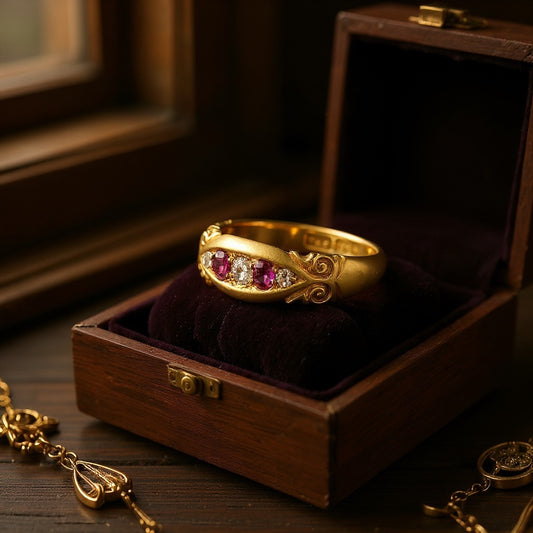 Ruby and Diamond Gypsy Ring