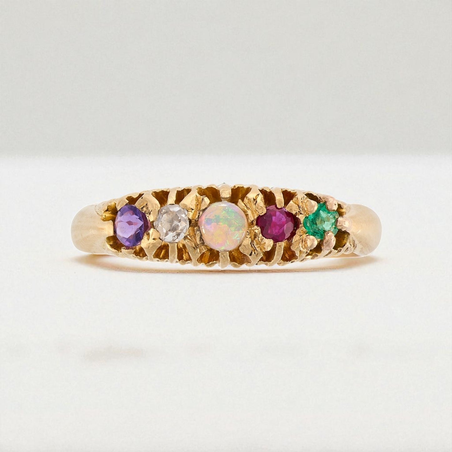 Antique ADORE Acrostic Ring