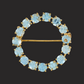 Aquamarine Circle Brooch