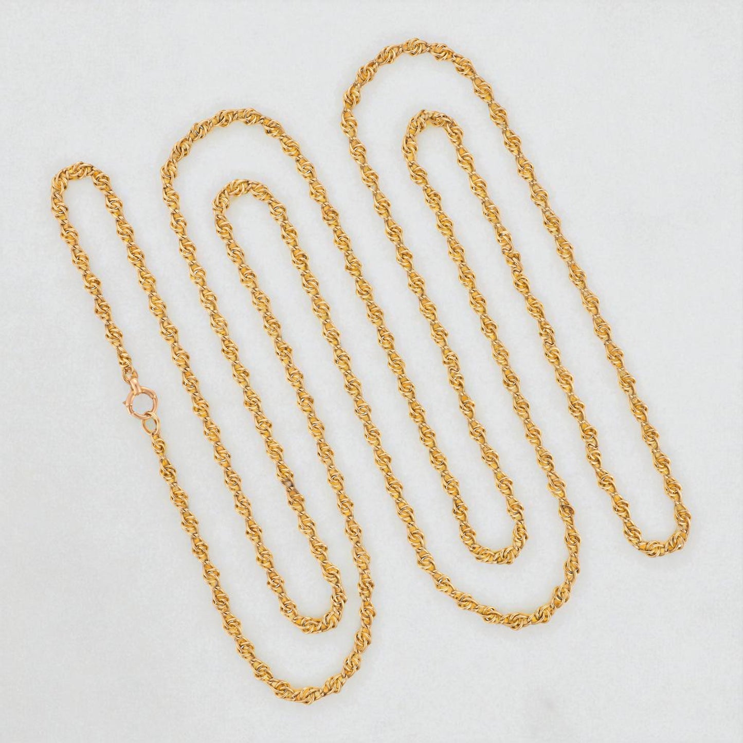 Antique 15K Gold Long Chain