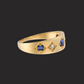 Antique Sapphire and Diamond Gypsy Ring
