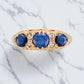 Sapphire and Diamond Gypsy Ring