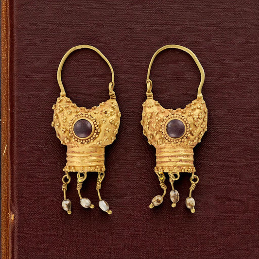 Medieval Garnet Earrings