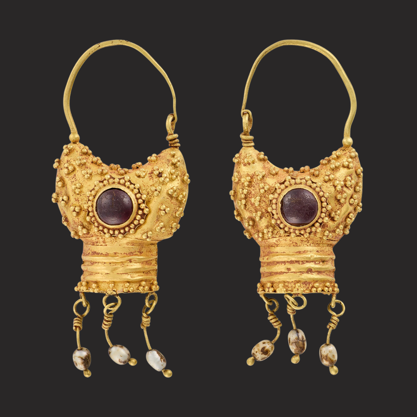 Medieval Garnet Earrings