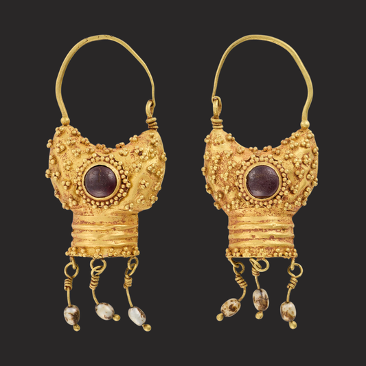 Medieval Garnet Earrings