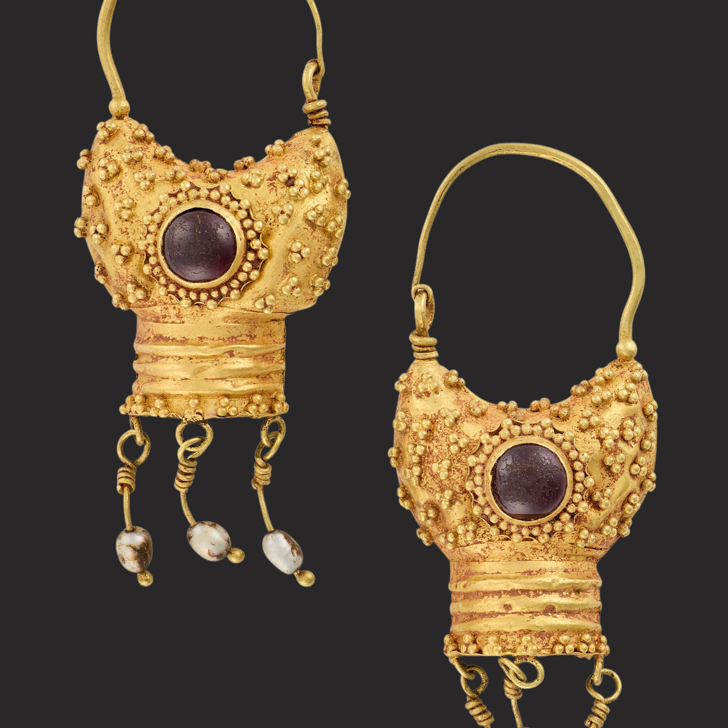 Medieval Garnet Earrings