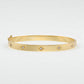 Diamond-Set Gold Bangle